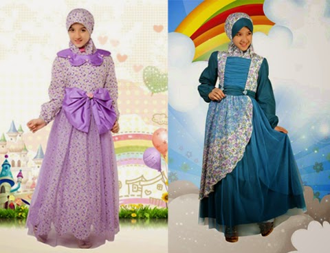 baju gamis pesta anak