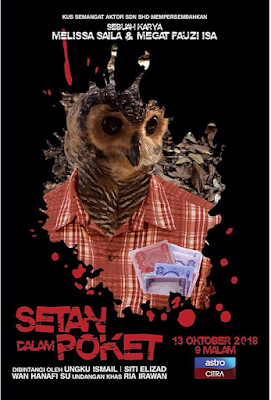 Setan Dalam Poket, Telemovie, Telefilem, Telemovie Setan Dalam Poket, Telefilem Setan Dalam Poket, Cast, Pelakon Telemovie Setan Dalam Poket, Ungku Ismail Aziz, Siti Elizad, Wan Hanafi Su, Melisa Saila, Rashidi Ishak, 2018, Arahan Melissa Saila, Astro Citra, Kisah Seram, Hantu, Slot Citra Exclusive, Sinopsis Setan Dalam Poket,