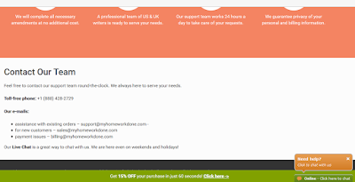 MyHomeWorkDone.com  support