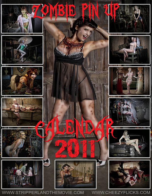 2011 Zombie Pin Up Calendars zombie pin up tattoo shop logo tattoo designs