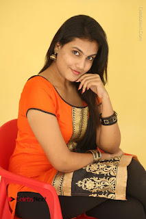 Telugu Actress Chandana Stills in Salwar Kameez at Karam Dosa Movie Press Meet  0071.JPG