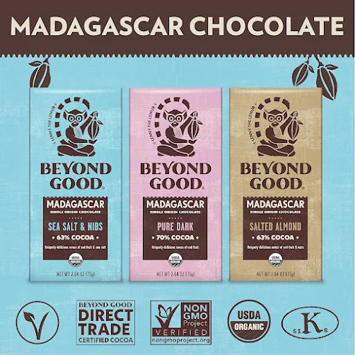 Beyond Good Organic Salted Almond Madagascar Chocolate Bar