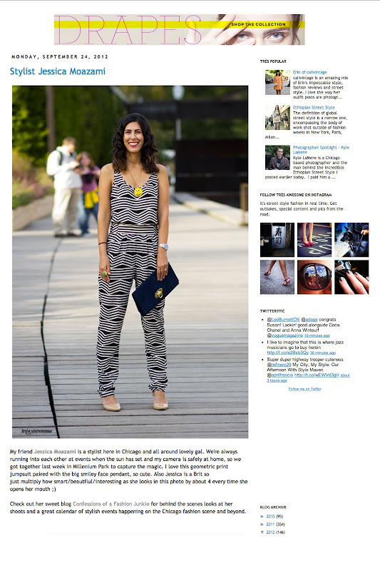 Tres Awesome street style blog features Fashion Junkie