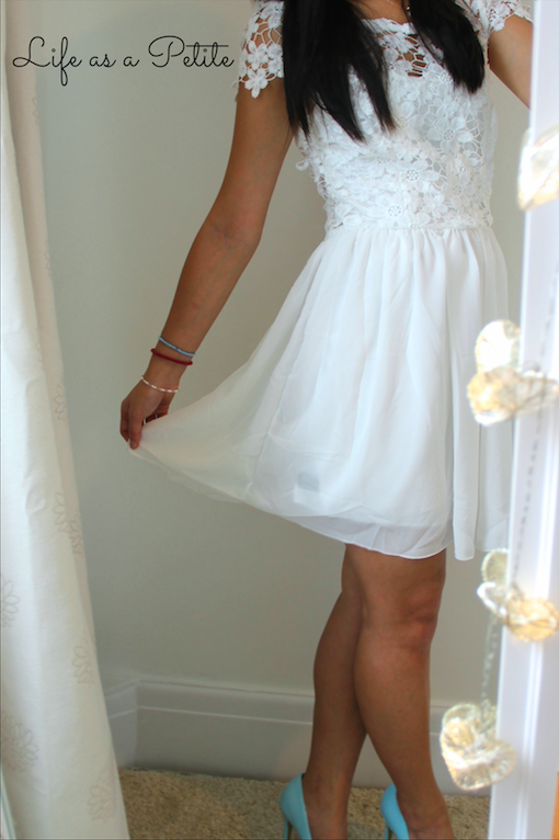  White Crochet Dress