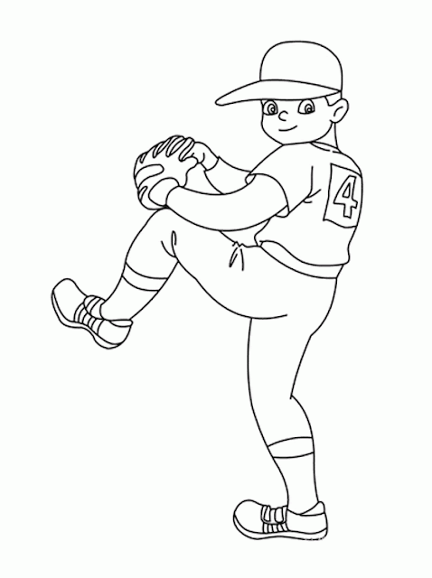 Print Baseball Coloring Pages