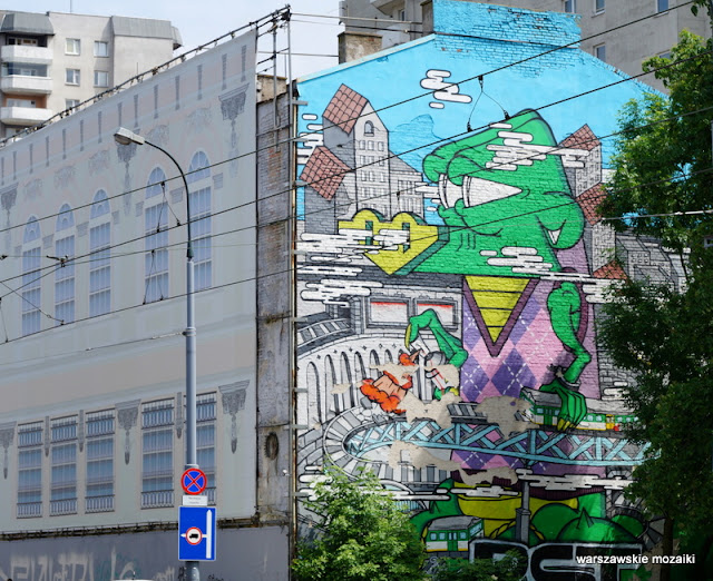 Warszawa Warsaw murale warszawskie kamienica street