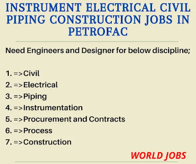 Instrument Electrical Civil Piping Construction Jobs in Petrofac