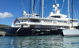 Superyacht with Helicopter on deck
