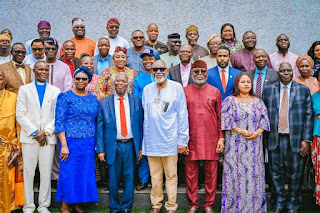 General Superintendent of Deeper Christian Life Ministry Pastor Williams Folorunsho Kumuyi and Governor of Ondo State Governor Rotimi Akeredolu