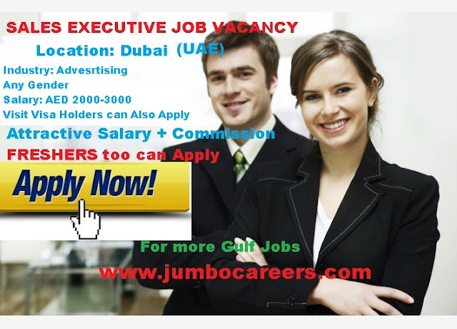 Latest sales openings at Dubai. Sales representatives salary in Dubai 2018. 