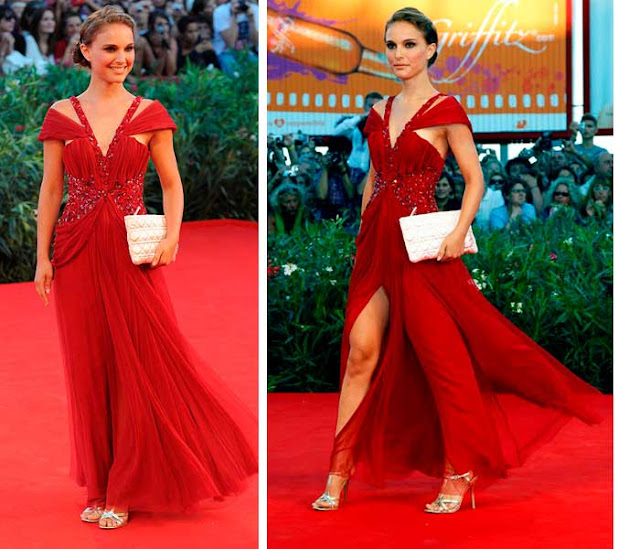 Vestido vermelho Natalie Portman