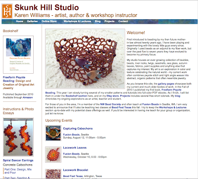 Screenshot of trial home page for www.skunkhillstudio.com