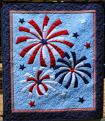 Fireworks wall hanging by QuiltFabrication