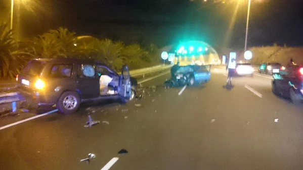 Mujer grave accidente tráfico subida Santa Brígida,   Gran Canaria