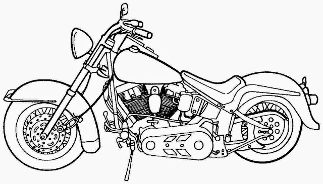 dibujo de motocicleta para colorear