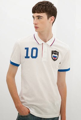 camisa polo bandeira Rússia da Zara para Copa do Mundo 2014