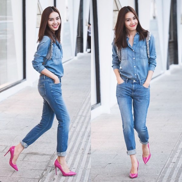 Denim on denim - Xu hướng thời trang khiến sao Việt phát cuồng