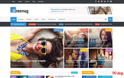 Hot mag Responsive Blogger Template