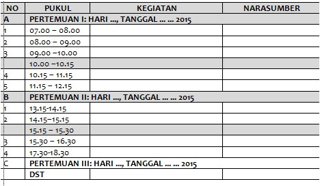 Jadwal Kegiatan 