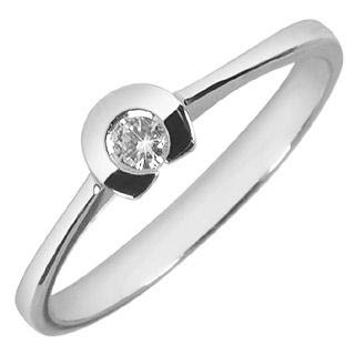 White Gold & Diamond Solitaire Ring 