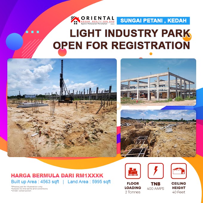  A business premise with good location will attract more customers for your business and increase the value of your asset in the long run. Make the smart move to invest in our new project at Sungai Petani, Kedah.