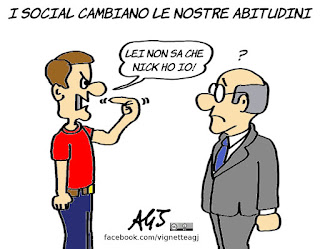 social network, identità virtuale, star del web, satira, vignetta