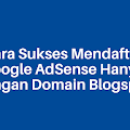 Cara Sukses Mendaftar Google AdSense Hanya dengan Domain Blogspot
