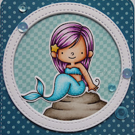 Cute mermaid card using Mer-mazing stamps by My Favorite Things