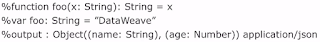 DataWeave Function and Variable Definitions 