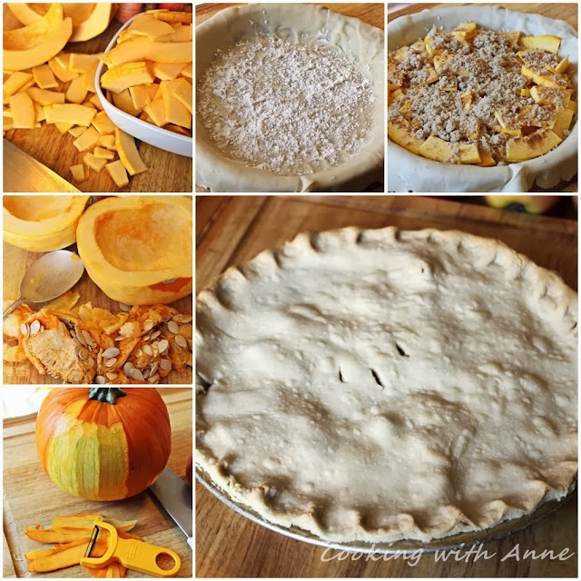 Making Fresh Sliced Pumpkin Pie