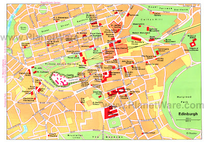 Map of Edinburgh City Area