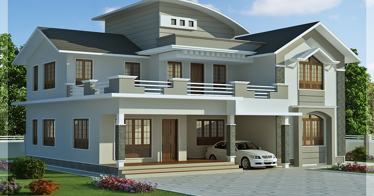2960 sq.feet 4 bedroom villa design Kerala home design and