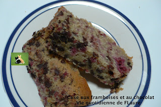 Vie quotidienne de FLaure: Cake aux framboises et au chocolat