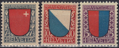 Switzerland - Pro Juventute - 1920 - Coats of arms