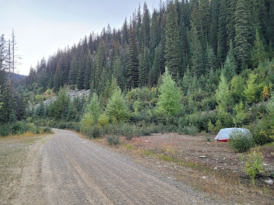 Camping Trans Canada Trail Grey Creek Pass.