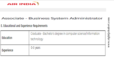 Computer science or Information technology Engineering Jobs in Air India Limited