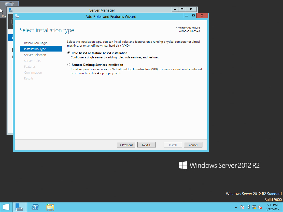 Technical Support Services Installing Windows Server 2012 R2 In