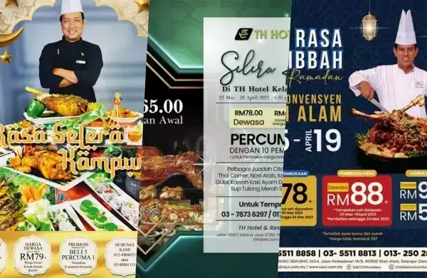 poster senarai lokasi dan harga buffet ramadhan 2023 di Selangor