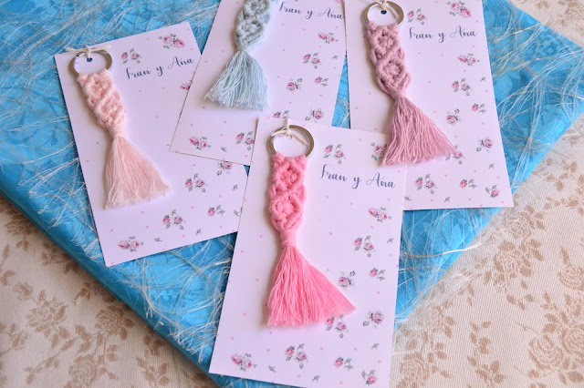 llaveros macrame personalizados detalles boda