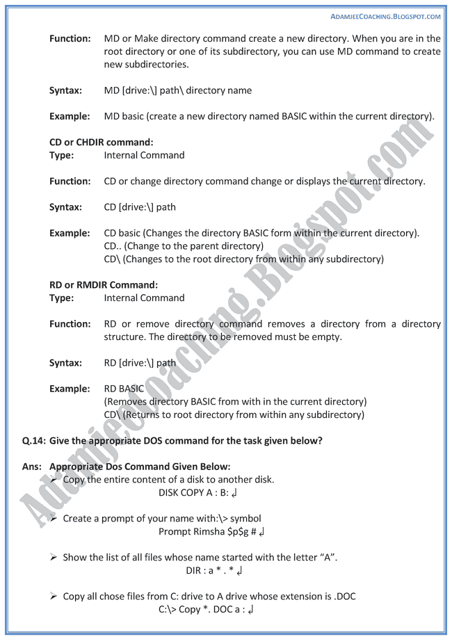 Computer-Software-Descriptive-Question-Answers-Computer-IX