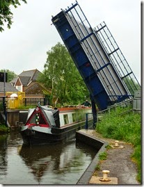 coming through aldermaston lift bridge