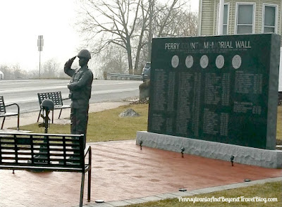 The Perry County Memorial Wall in Marysville Pennsylvania