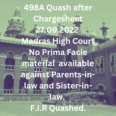 498A Quash after Chargesheet 27.09.2022