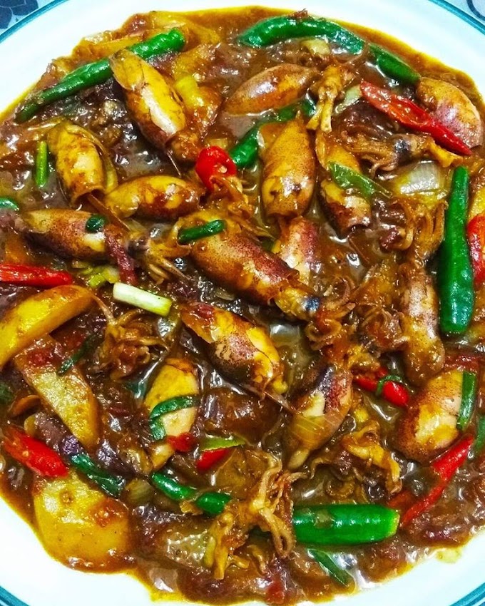 Sotong Masak 3 rasa bersama Ubi kentang