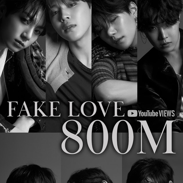 BTS Fake Love Youtube 800m Views