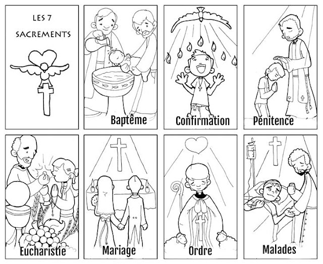 IMAGES A COLORIER LES SACREMENTS