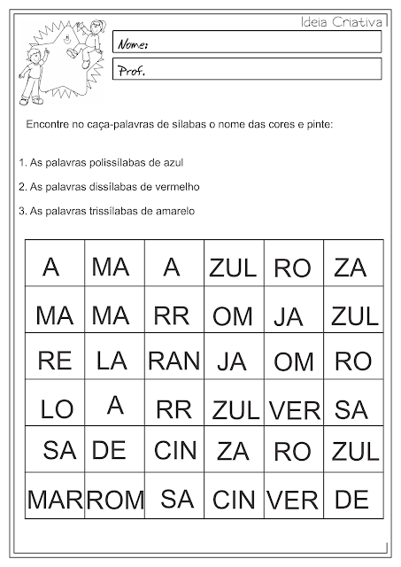 Atividades português 1 ano ensino fundamental