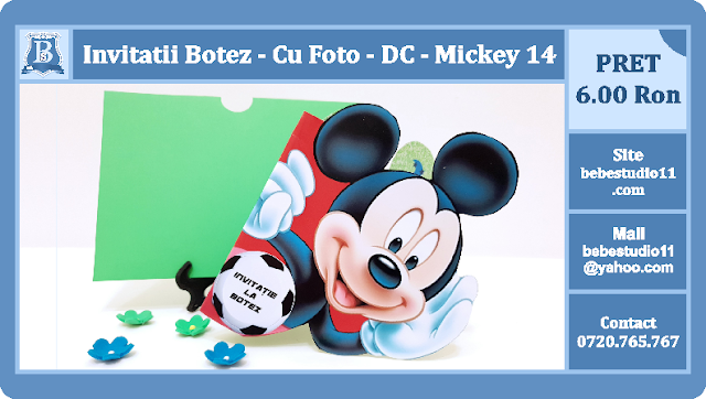 invitatii botez Mickey Mouse