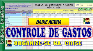 BAIXE GRATIS TABELA PRA ORGANIZAR AS FINANÇAS NA CRISE,