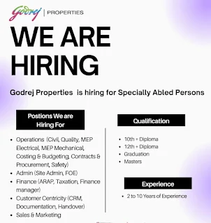 Diploma and Graduate Job Openings at Godrej Properties Ltd: Civil, Quality, Electrical, Mechanical MEP, Costing, Contracts, Safety Officer Positions Available